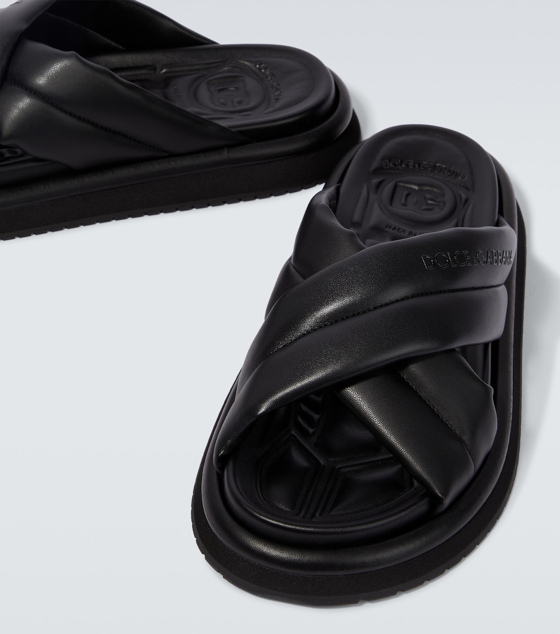 Padded crossover slides | Dolce&Gabbana