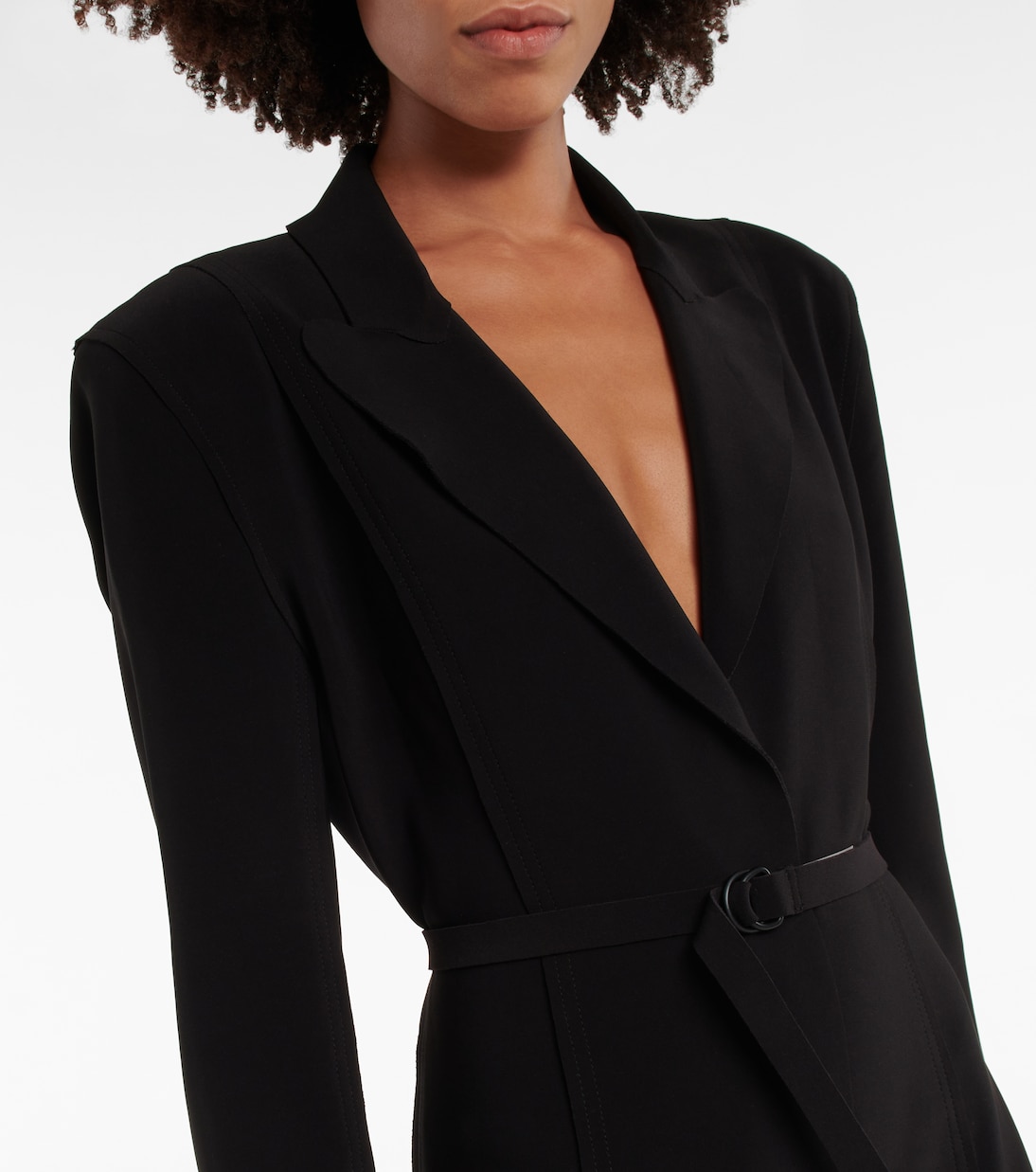 Belted jersey fishtail midi dress | Norma Kamali