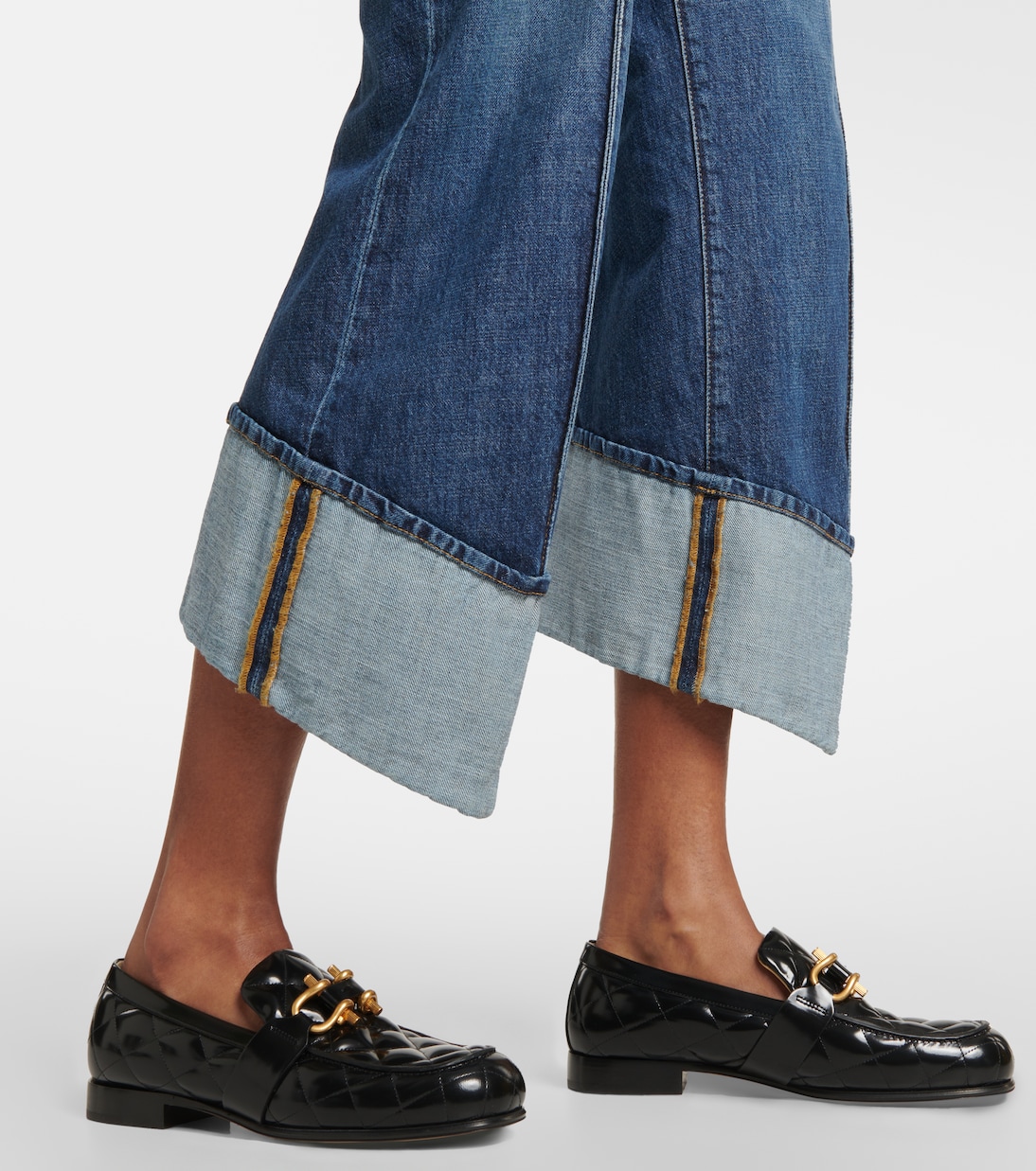 Monsieur quilted leather loafers in black Bottega Veneta Mytheresa