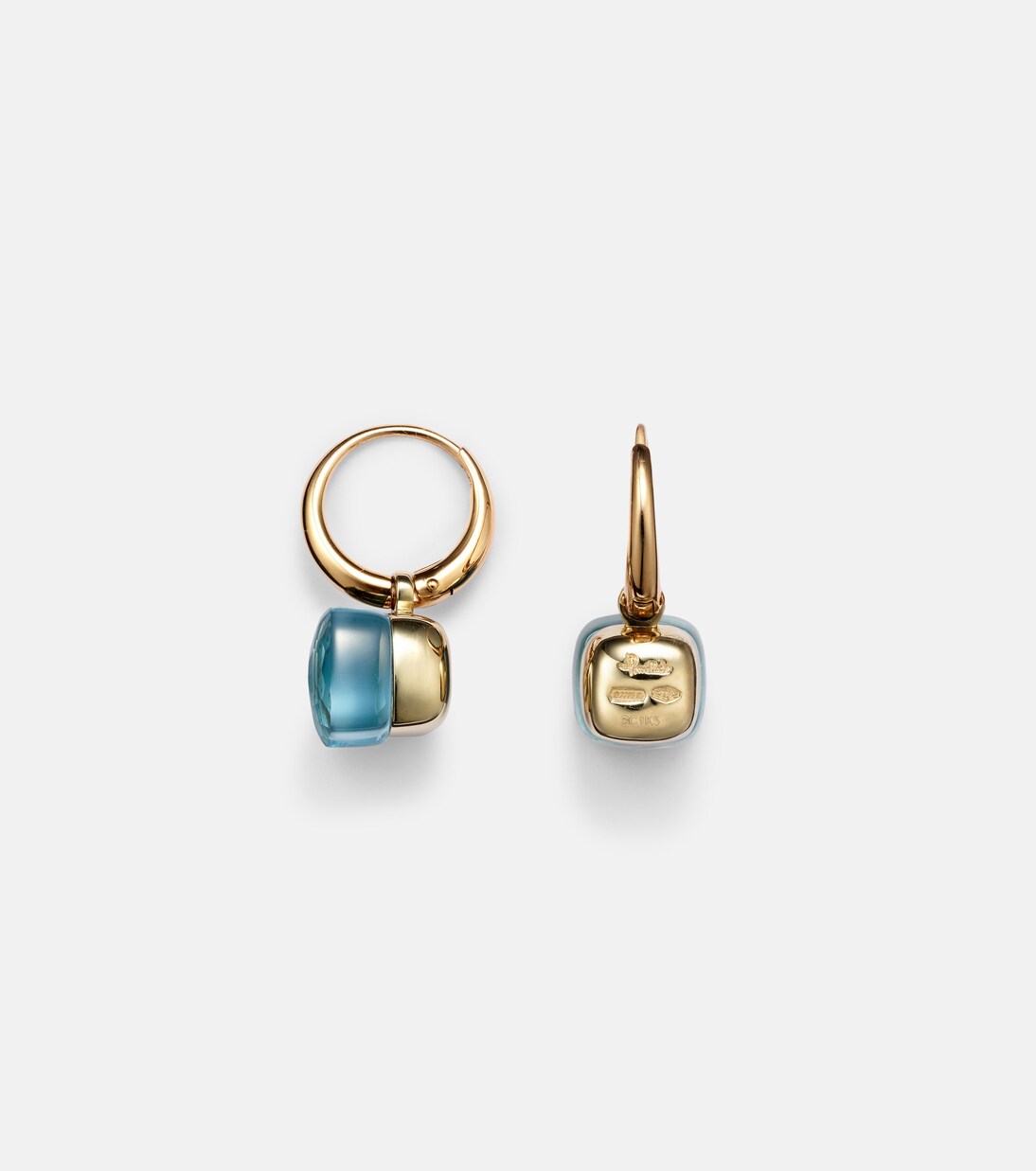 Boucles d’oreilles Nudo Petit en or 18 ct et topazes | Pomellato