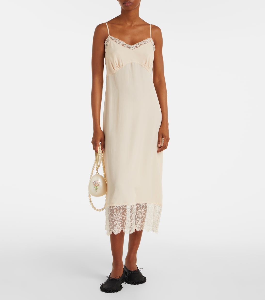 Abito sottoveste in crêpe de chine | Simone Rocha