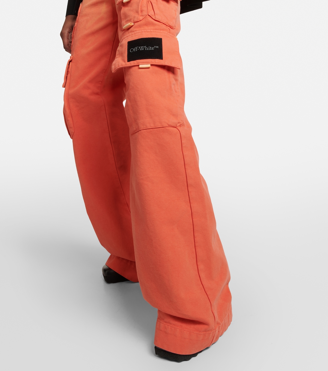 Toybox logo wide-leg cotton cargo pants | Off-White