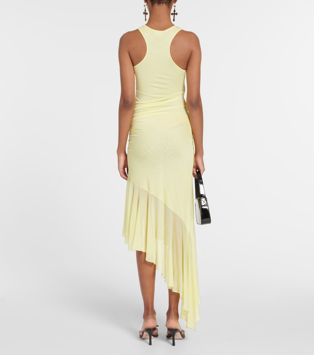 Ruched corsage jersey midi dress | Blumarine