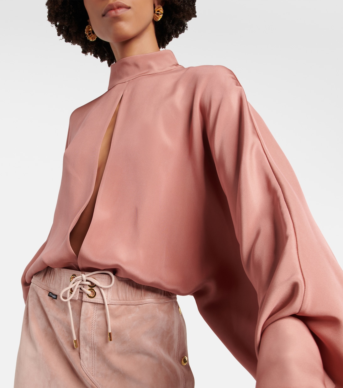 Body en crepé de seda con abertura | Tom Ford