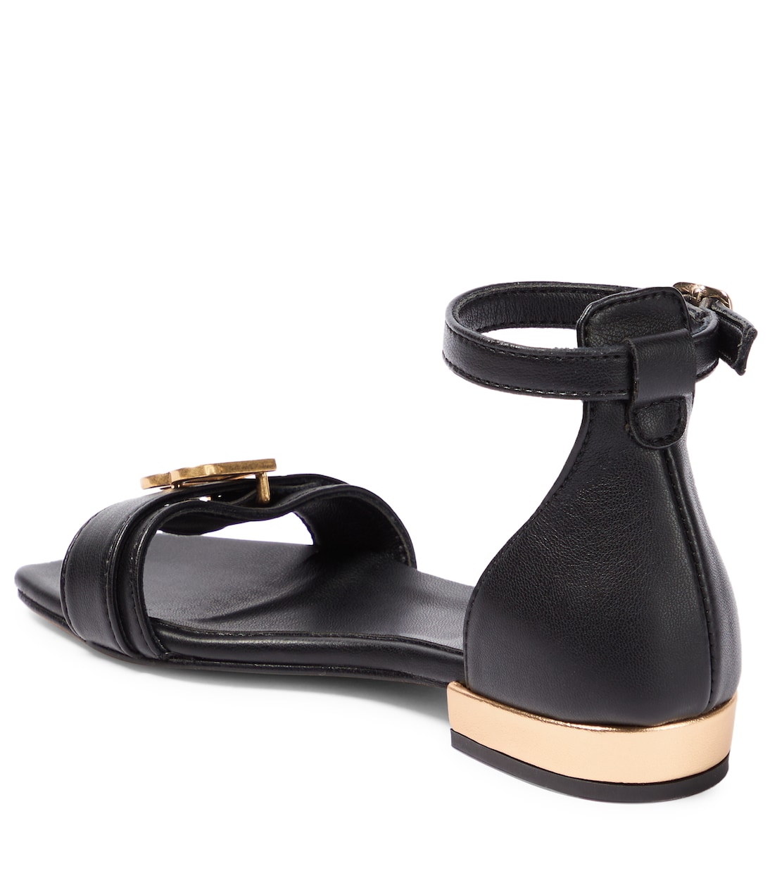 Logo faux leather sandals | Balmain Kids
