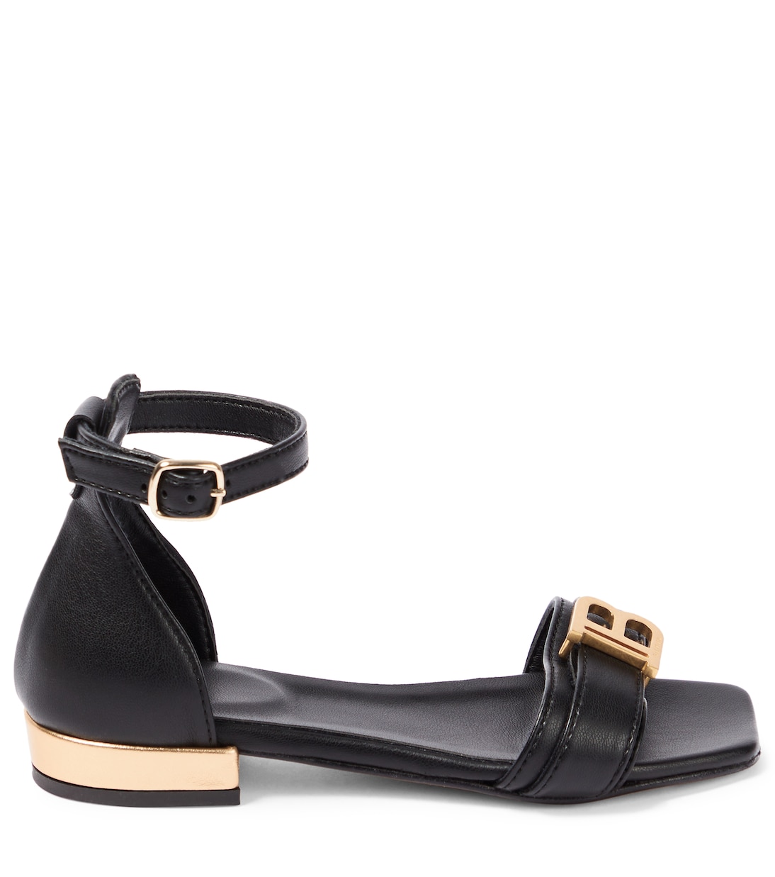 Logo faux leather sandals | Balmain Kids