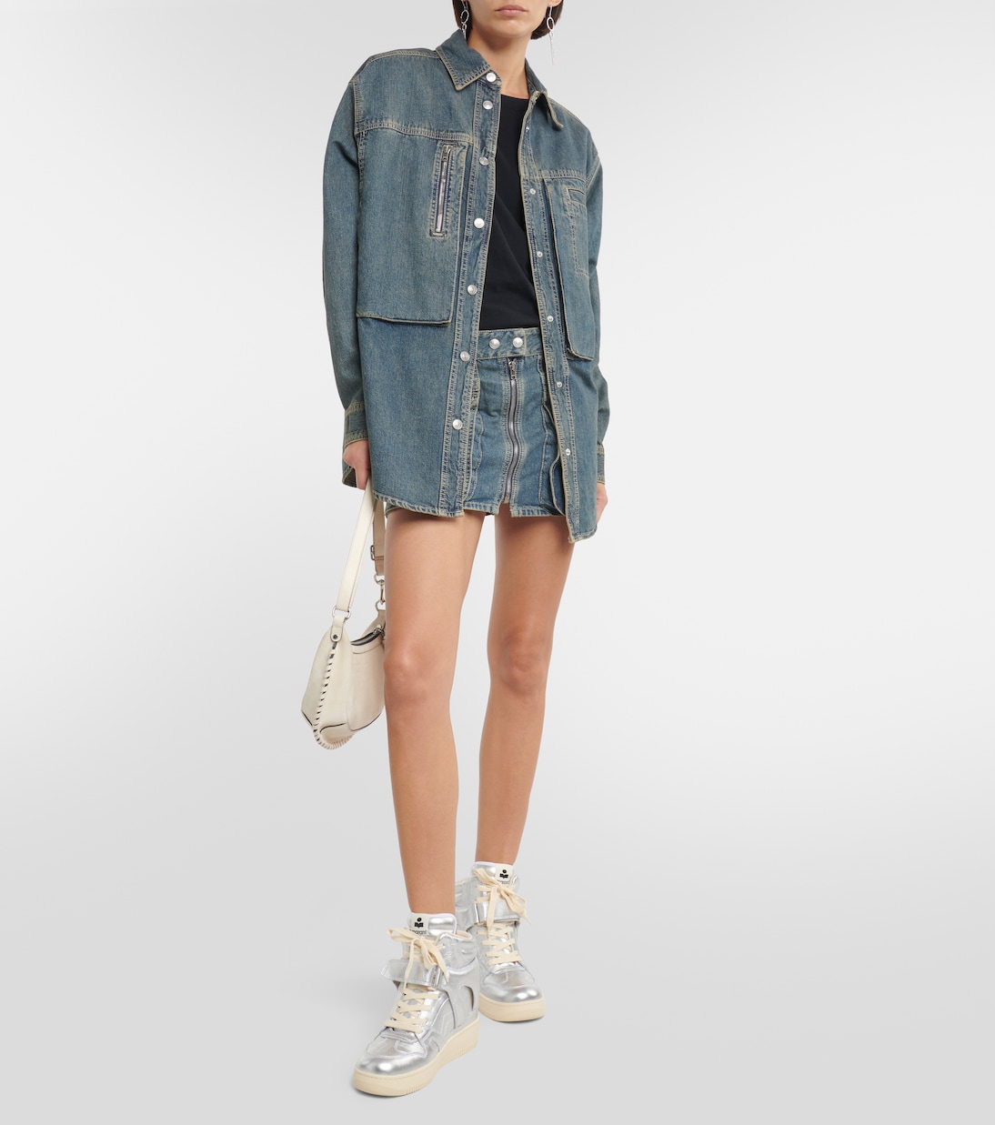 Baskets Ellyn en cuir métallisé | Isabel Marant