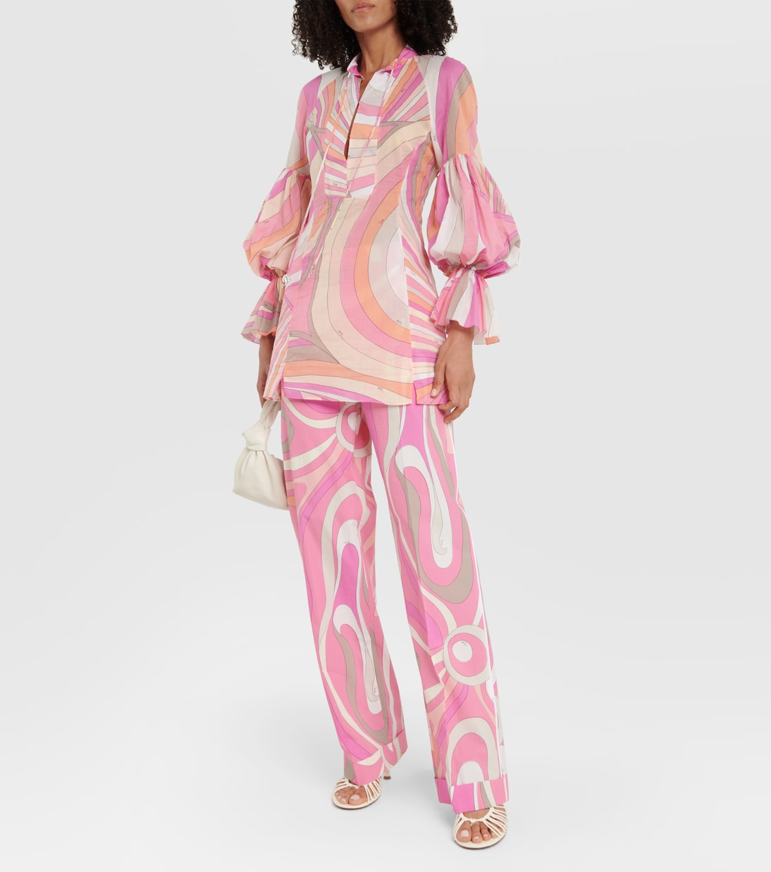 Pantalon ample Marmo imprimé en coton | Pucci