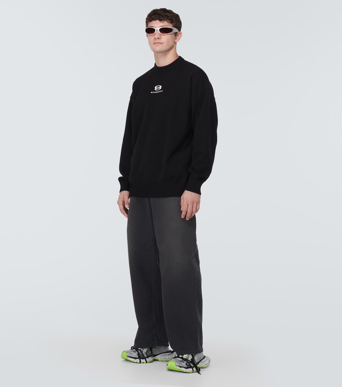 Weite Mid-Rise-Hose aus Baumwolle | Balenciaga