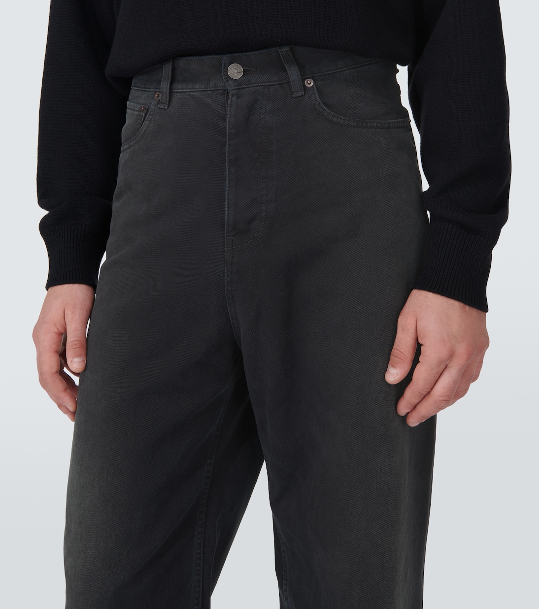 Weite Mid-Rise-Hose aus Baumwolle | Balenciaga