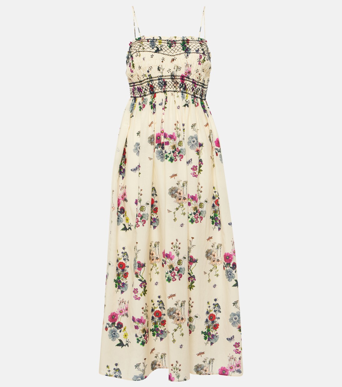 Midikleid Soliflore aus Baumwolle und Seide | Eres