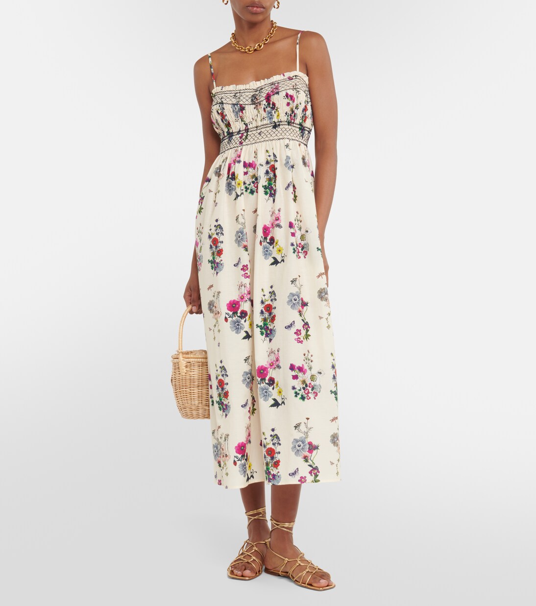 Midikleid Soliflore aus Baumwolle und Seide | Eres