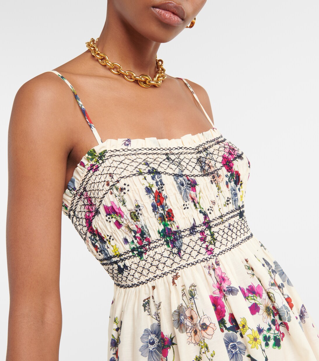 Midikleid Soliflore aus Baumwolle und Seide | Eres