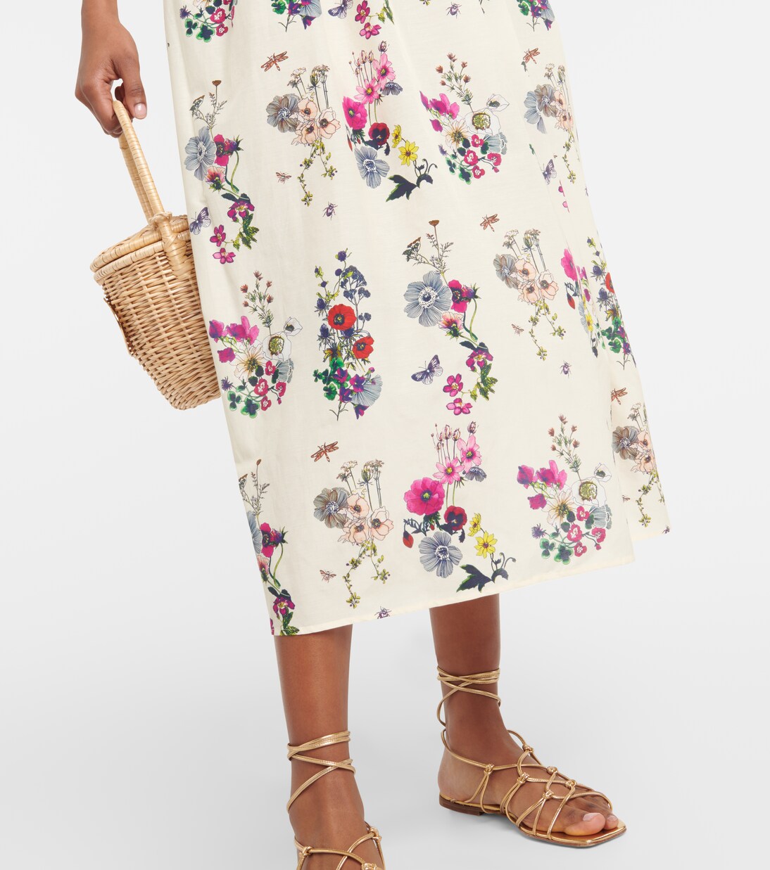 Midikleid Soliflore aus Baumwolle und Seide | Eres