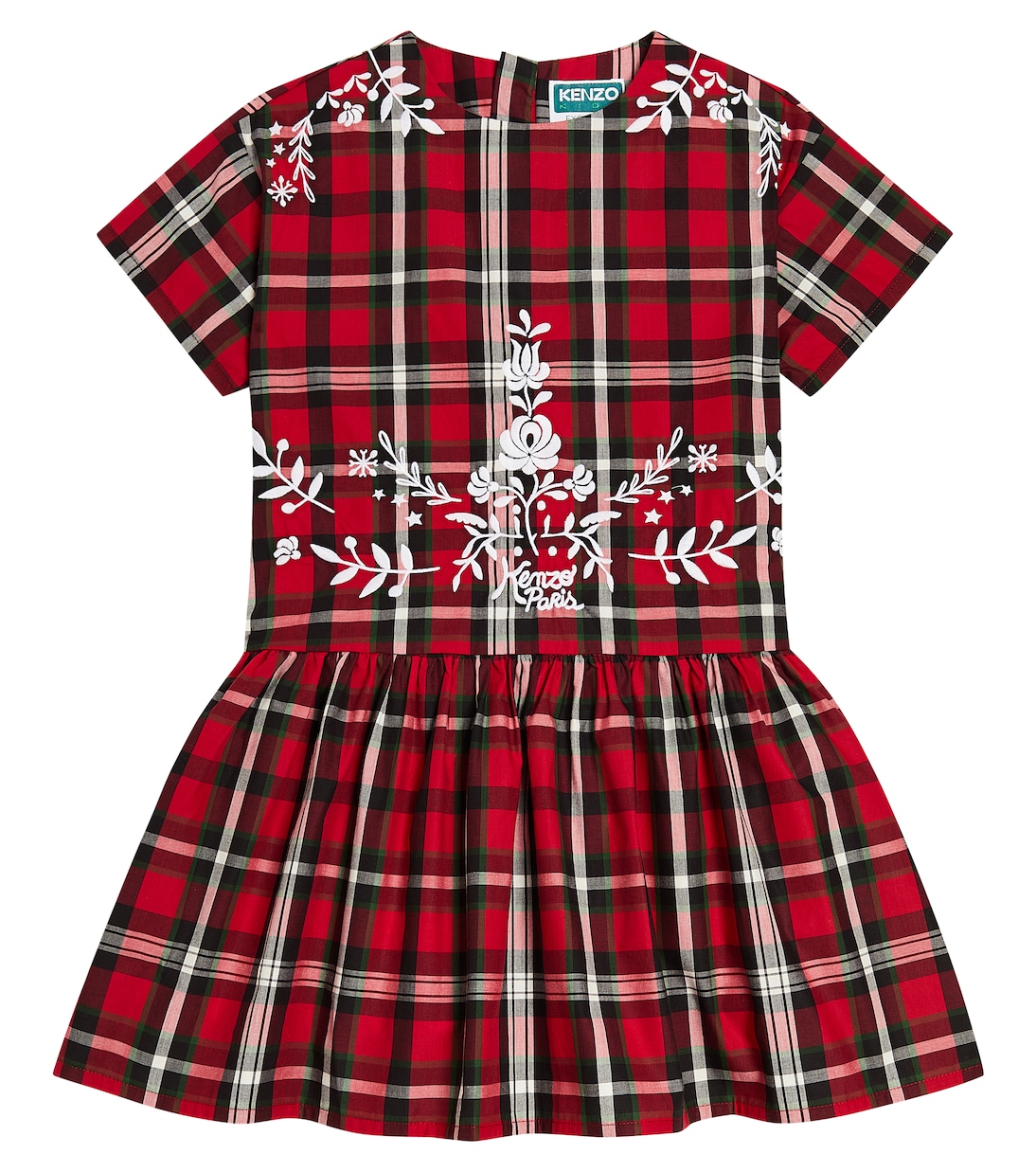 Abito in cotone a quadri | Kenzo Kids