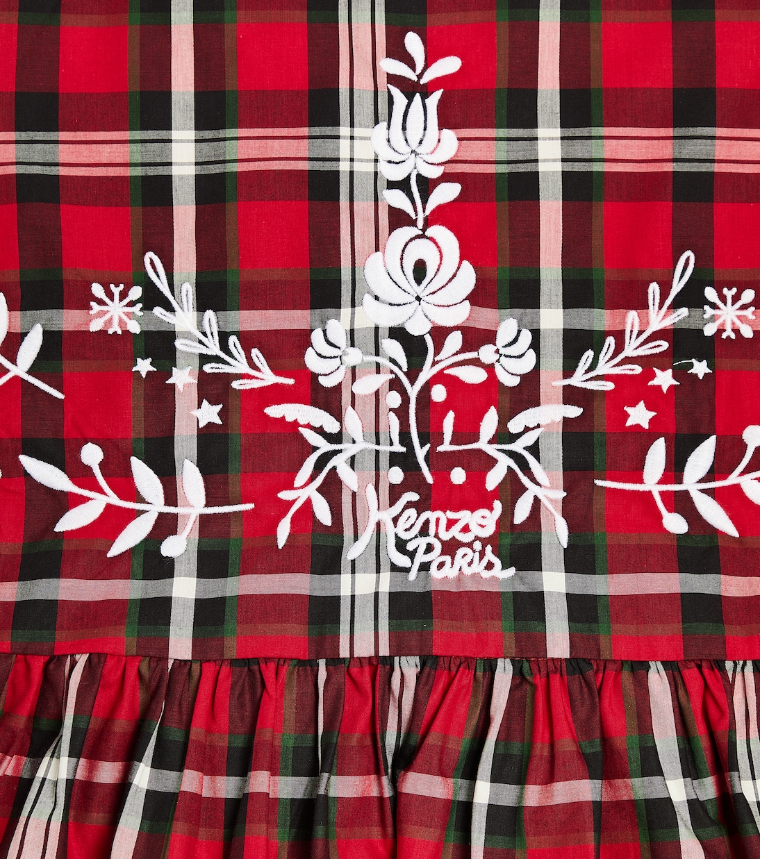 Abito in cotone a quadri | Kenzo Kids