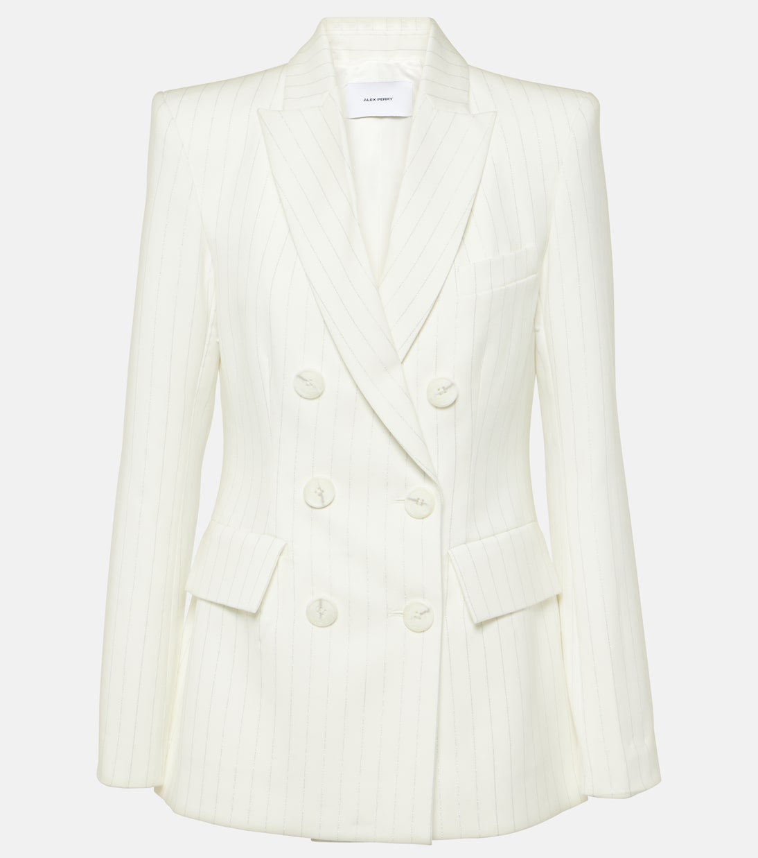 Pinstripe double-breasted blazer | Alex Perry