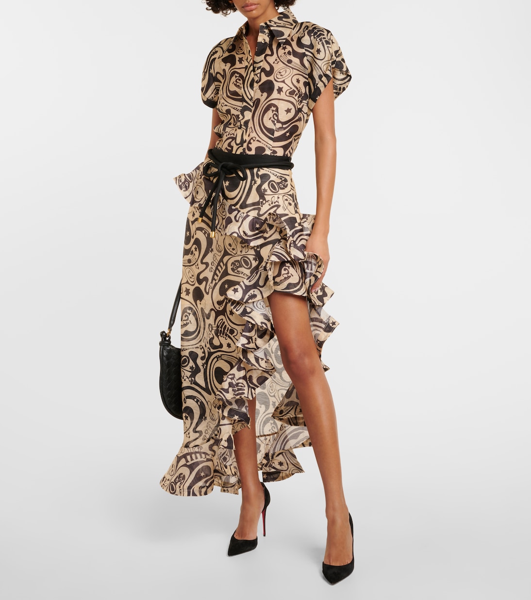Falda midi Matchmaker de lino y seda | Zimmermann