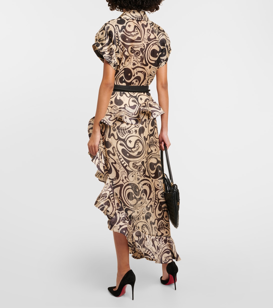 Falda midi Matchmaker de lino y seda | Zimmermann