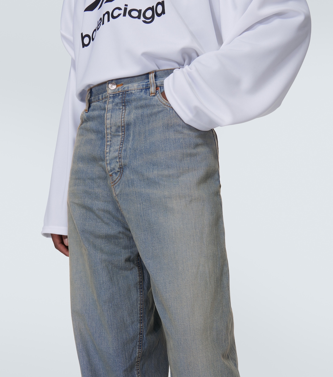 Jeans impermeabili a gamba larga | Balenciaga