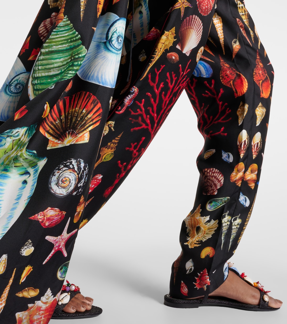 Pantaloni Capri in raso di seta | Dolce&Gabbana