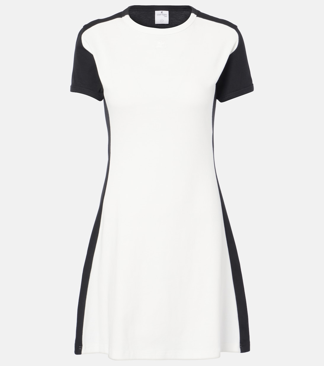 Vestido de jersey de algodón con logo | Courrèges