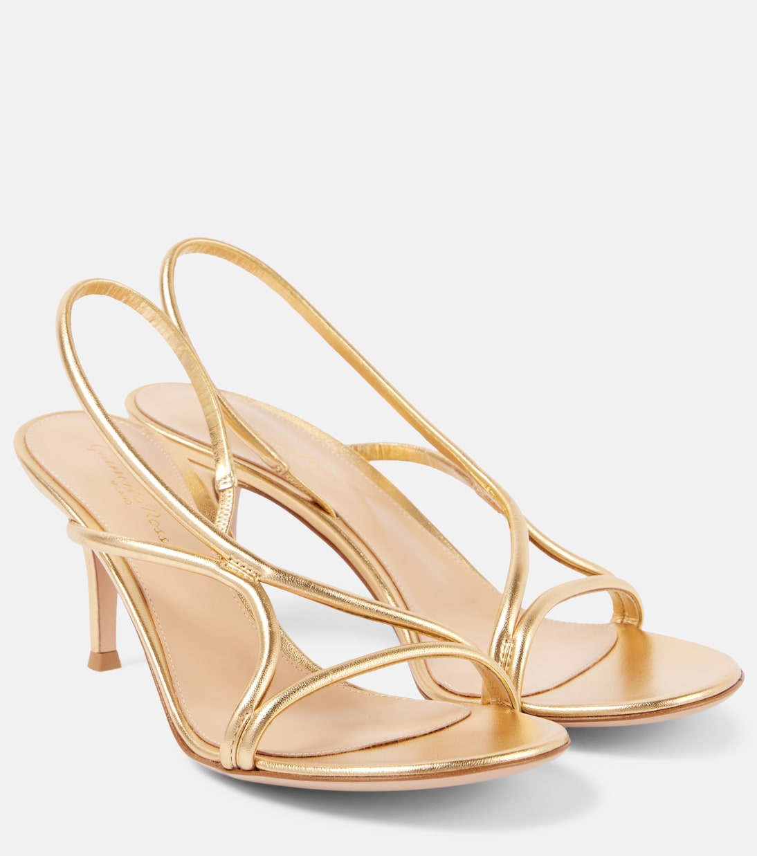 Sandalen aus Metallic-Leder | Gianvito Rossi