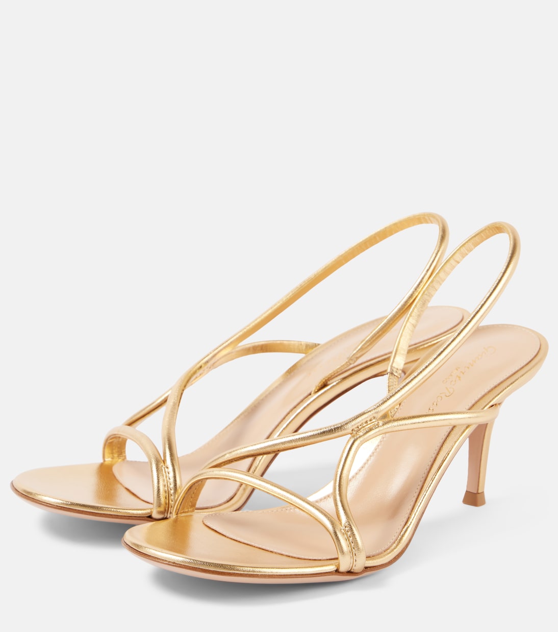 Sandalen aus Metallic-Leder | Gianvito Rossi