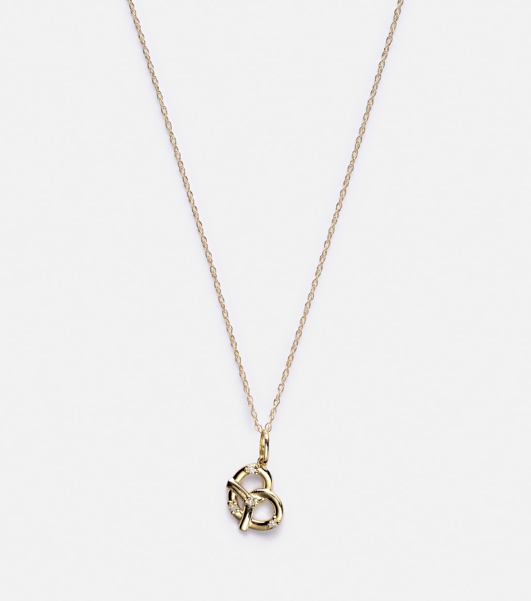 Collier Salt To My Pretzel en or 10 ct et diamants | Stone and Strand