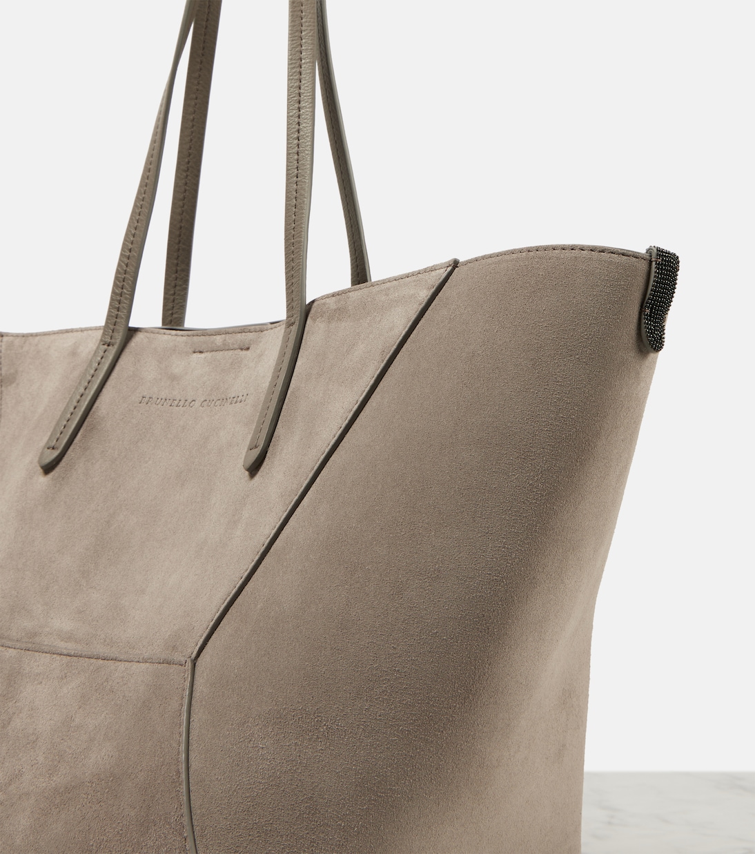 Borsa Duo Large in suede | Brunello Cucinelli