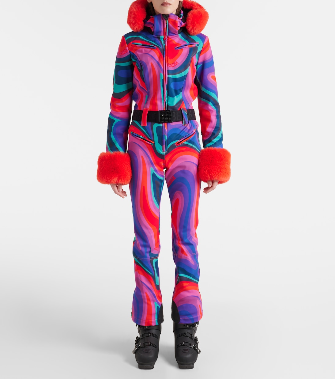 La Fête faux fur-trimmed ski suit | Goldbergh