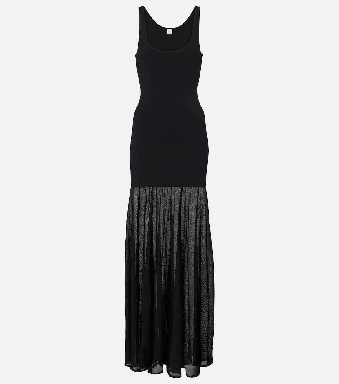 Evening tank maxi dress in black Toteme Mytheresa