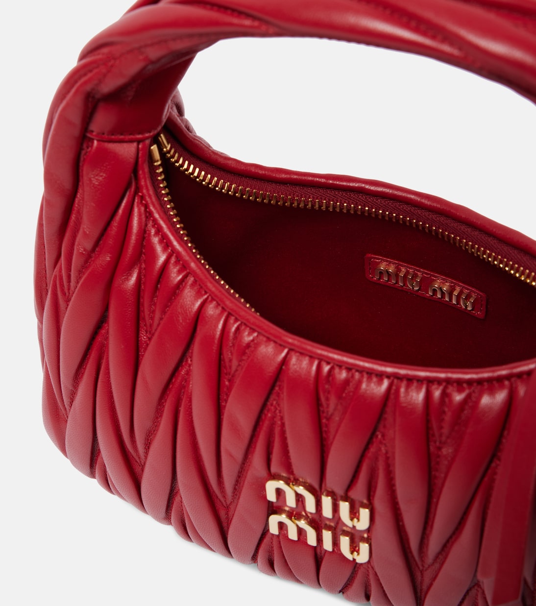 Wander Small matelassé leather tote bag | Miu Miu