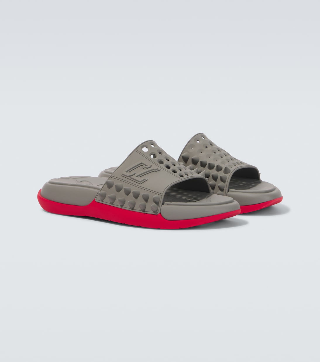 Take It Easy perforated spiked slides | Christian Louboutin