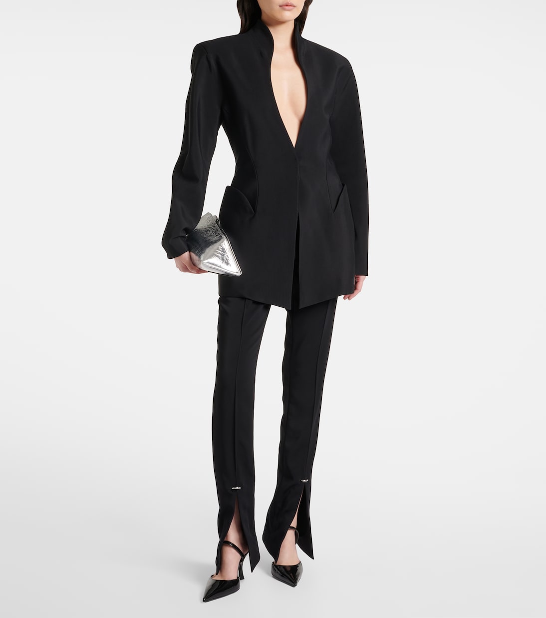 Pierced high-rise flared pants | Mugler