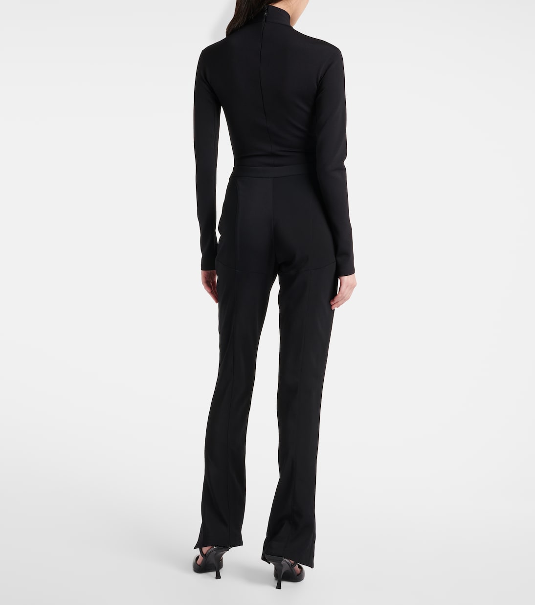 Pierced high-rise flared pants | Mugler