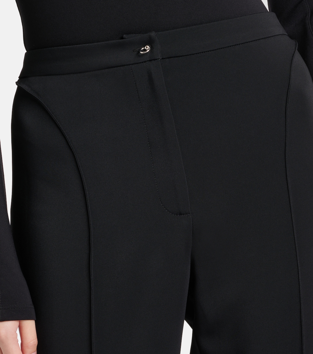 Pierced high-rise flared pants | Mugler