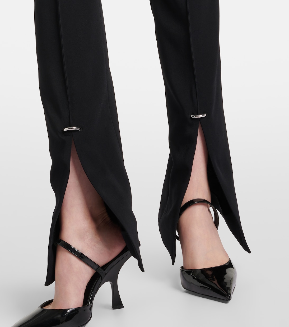 Pierced high-rise flared pants | Mugler