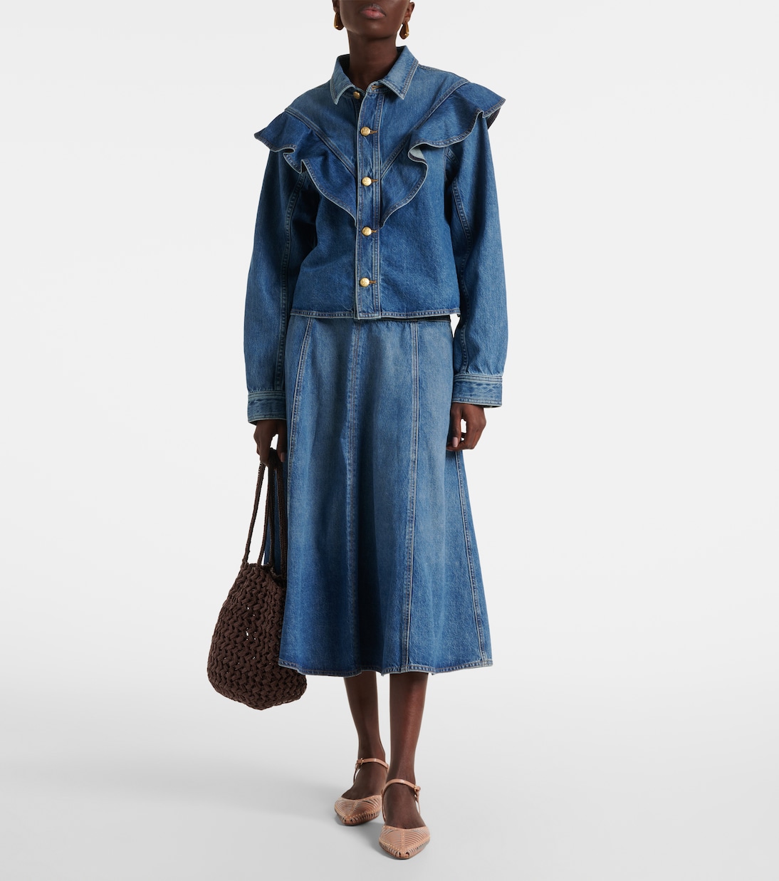 Scarpe basse in pelle Violette di Ulla Johnson per giovani trendy
