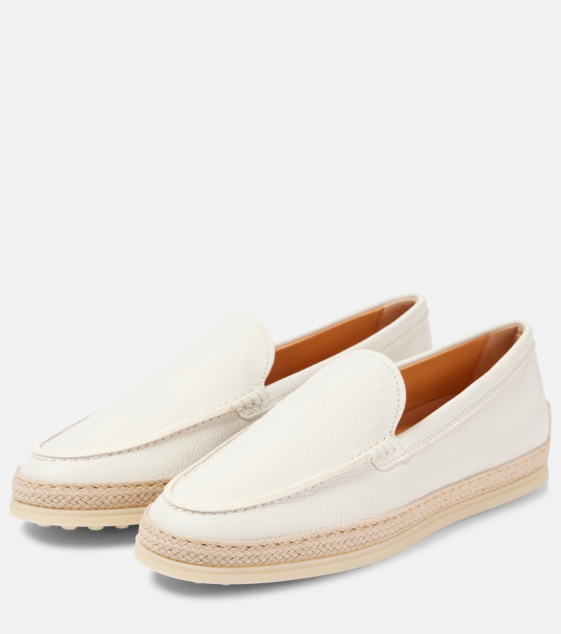 Mocassini in pelle con rafia | Tod's