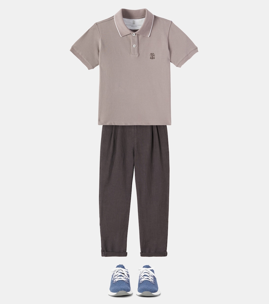 Polohemd aus Baumwoll-Piqué | Brunello Cucinelli Kids
