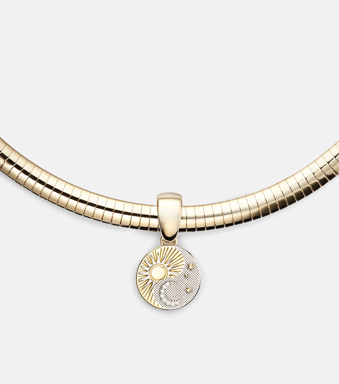 Collier Balance - Foundational Keys en or jaune et blanc 18 ct et diamants | FoundRae