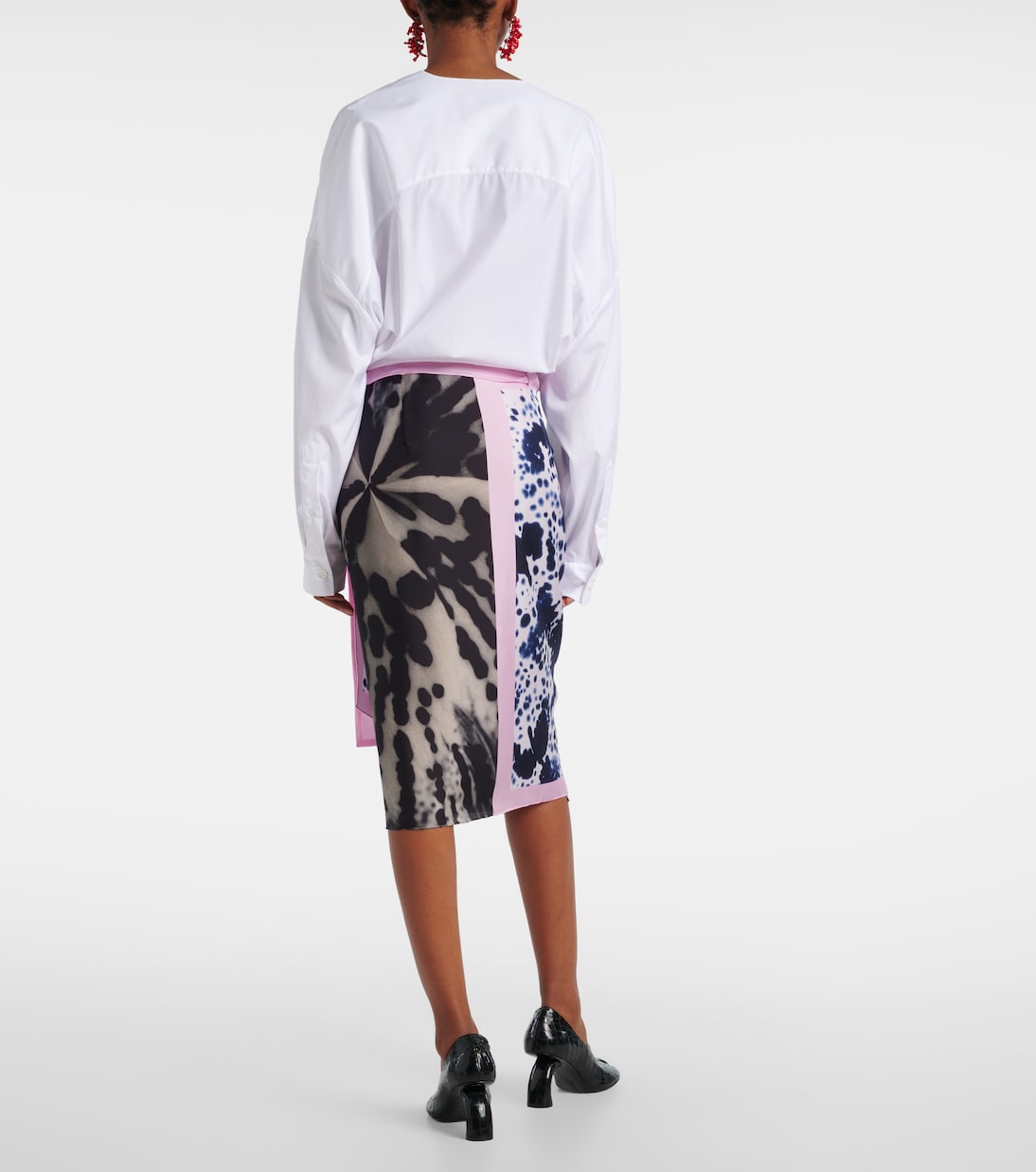 Falda envolvente de seda estampada | Dries Van Noten