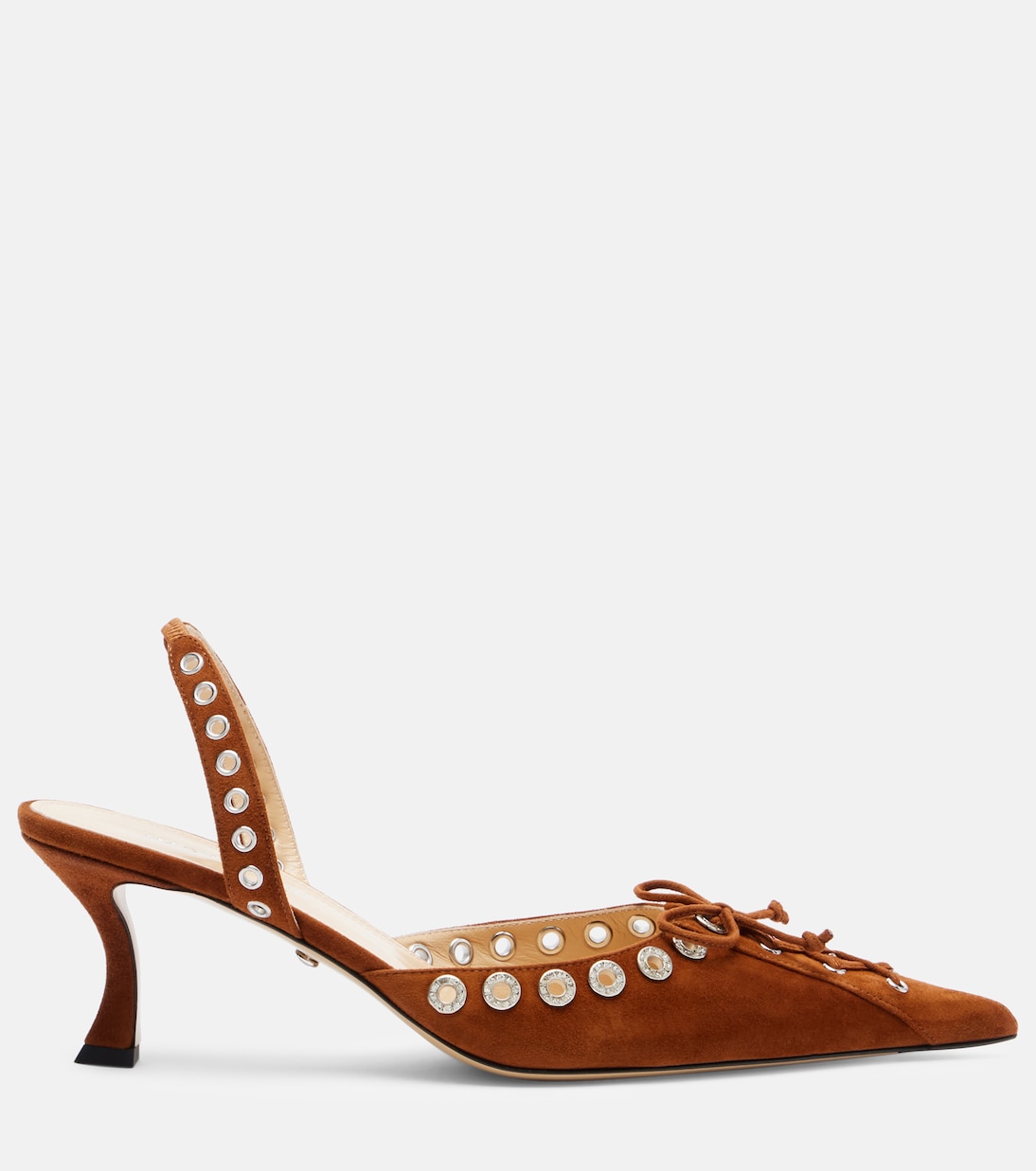 Crystalized Corset 65 suede slingback pumps | Mach & Mach