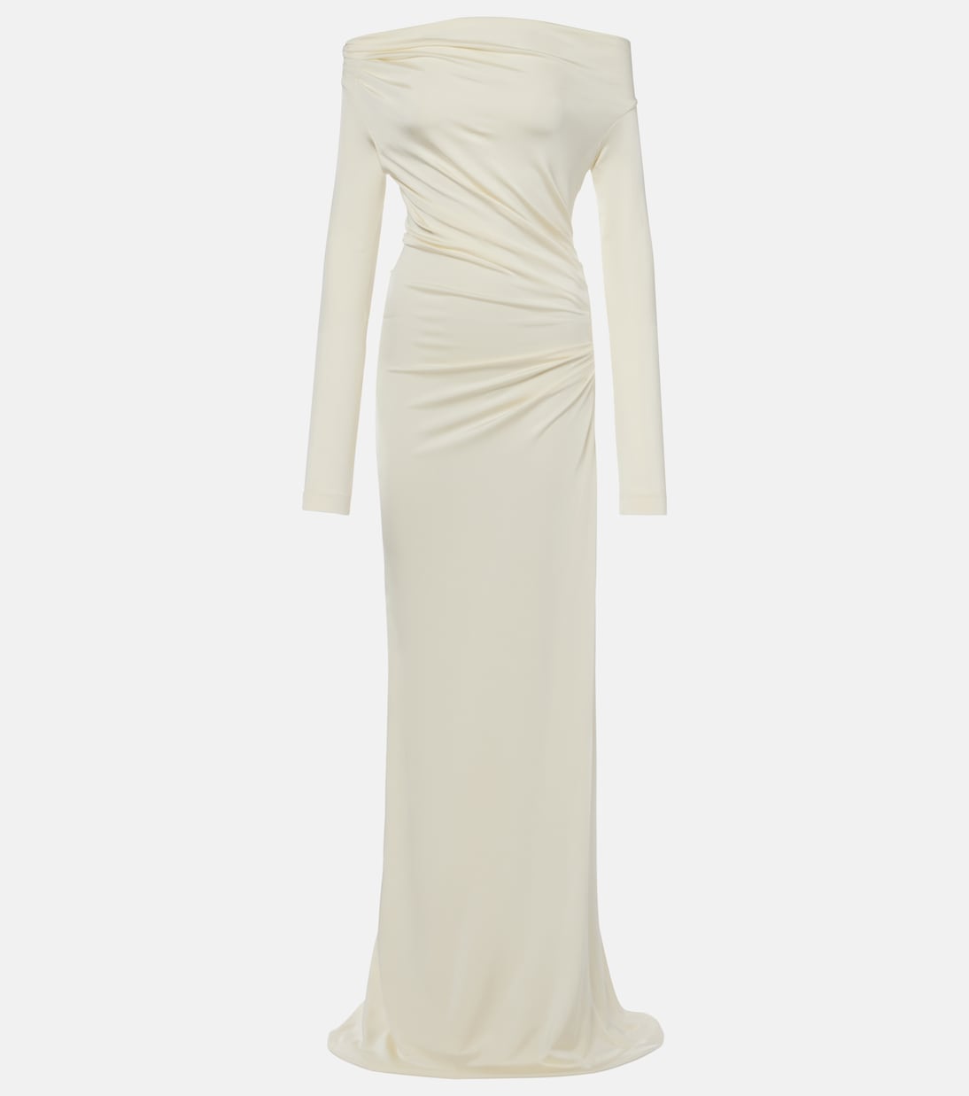 Draped off-shoulder jersey gown | Victoria Beckham
