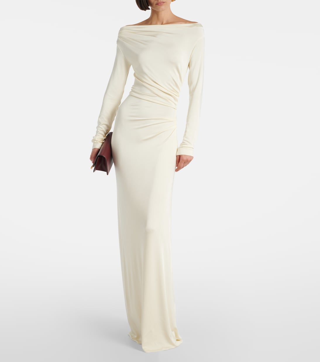 Draped off-shoulder jersey gown | Victoria Beckham