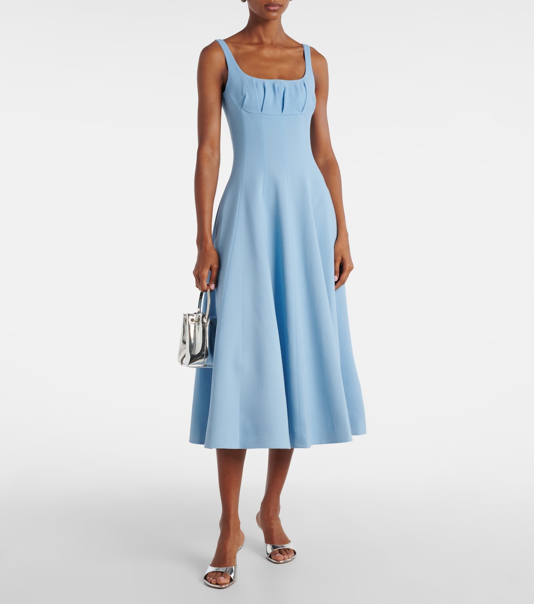 Robe midi Collins en crêpe de laine | Emilia Wickstead
