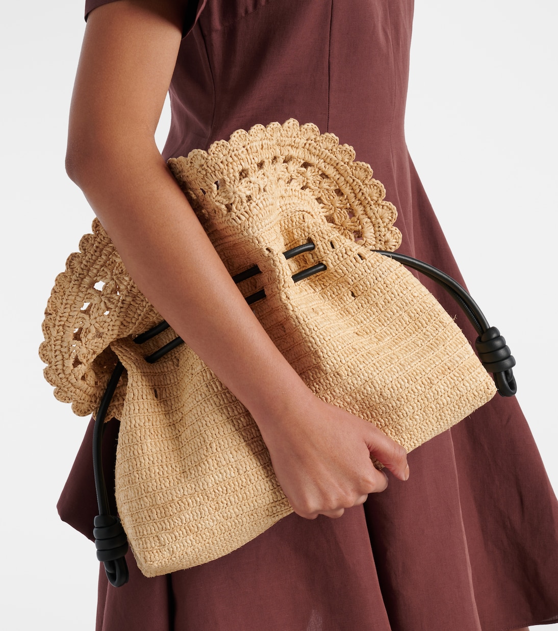 Pochette Flamenco Medium en raphia | Loewe