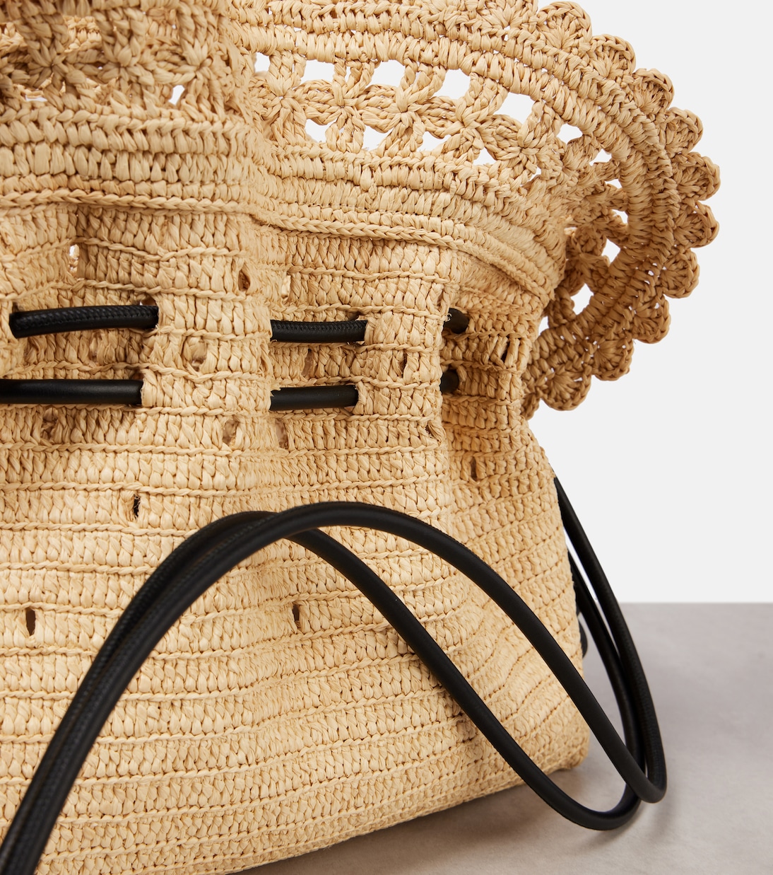 Pochette Flamenco Medium en raphia | Loewe