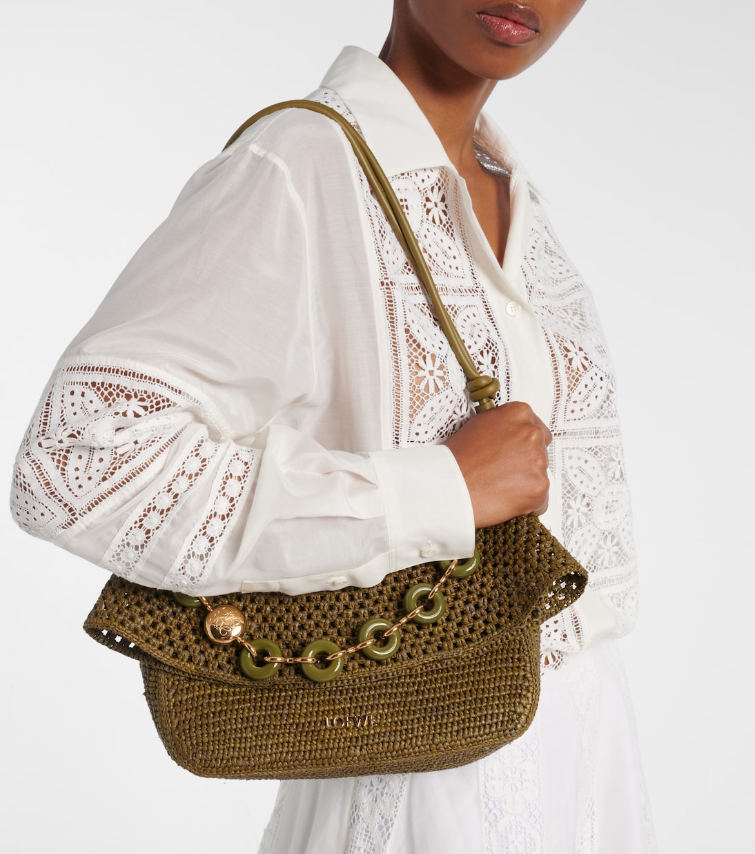 Sac Paula's Ibiza Ola Small en raphia | Loewe